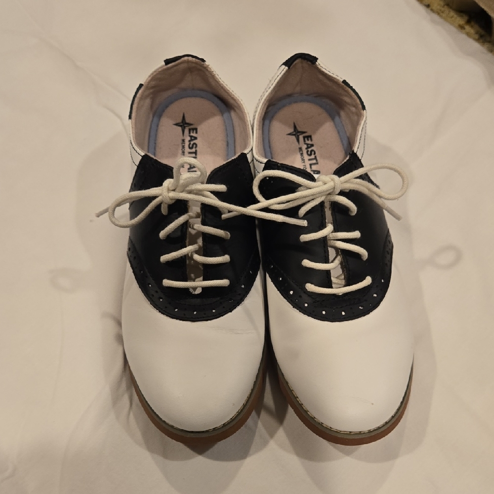Eastland Black and White Women's Flats